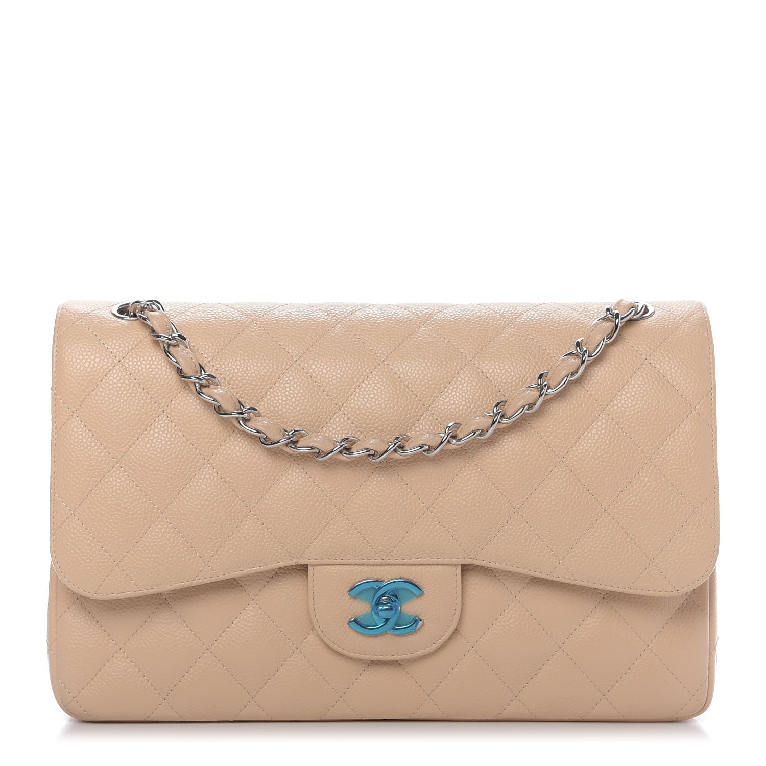 Chanel Caviar Quilted Jumbo Double Flap Beige Clair 1 of 10
