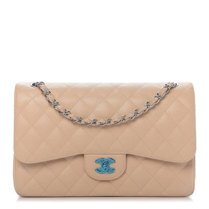 Chanel Caviar Quilted Jumbo Double Flap Beige Clair 1 of 10