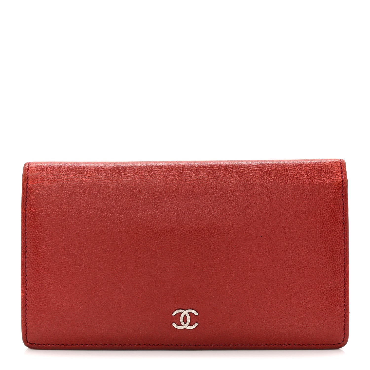 Chanel Caviar Sevruga Yen Wallet Red 1 of 10
