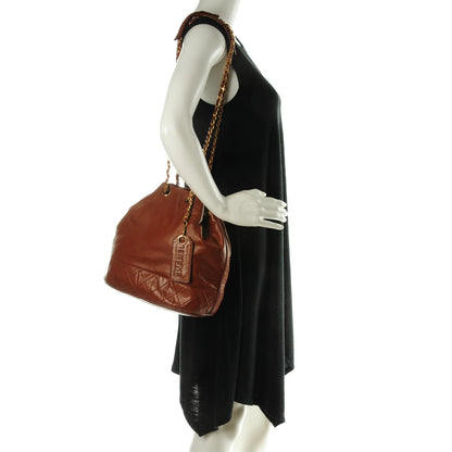 Chanel Lambskin Drawstring Shoulder Bag Light Brown 2 of 9