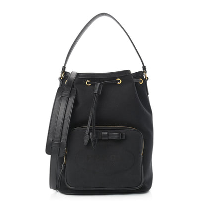 Prada Canvas Drawstring Bucket Black 1 of 11