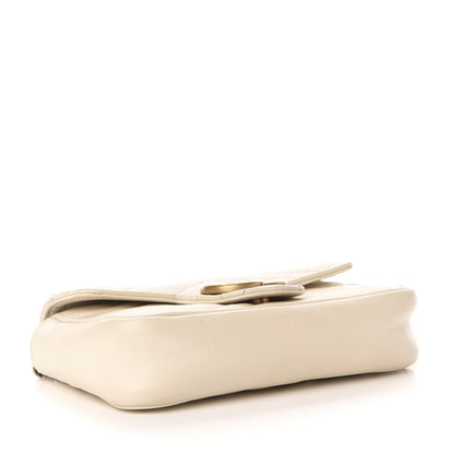 Gucci Calfskin Matelasse Super Mini GG Marmont Shoulder Bag White 4 of 13