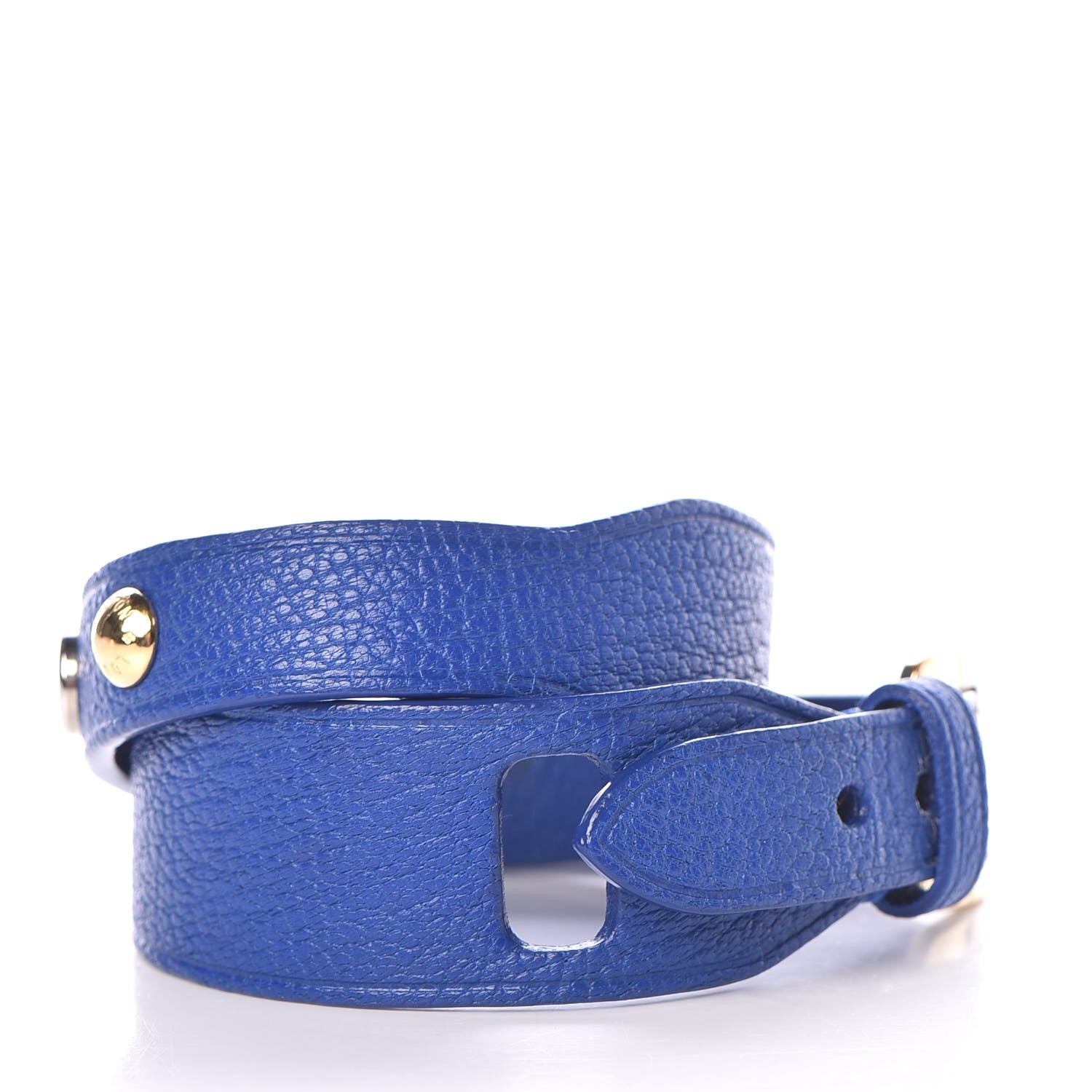 Louis Vuitton Goatskin Spike It Wrap Bracelet 17 Blue 3 of 5