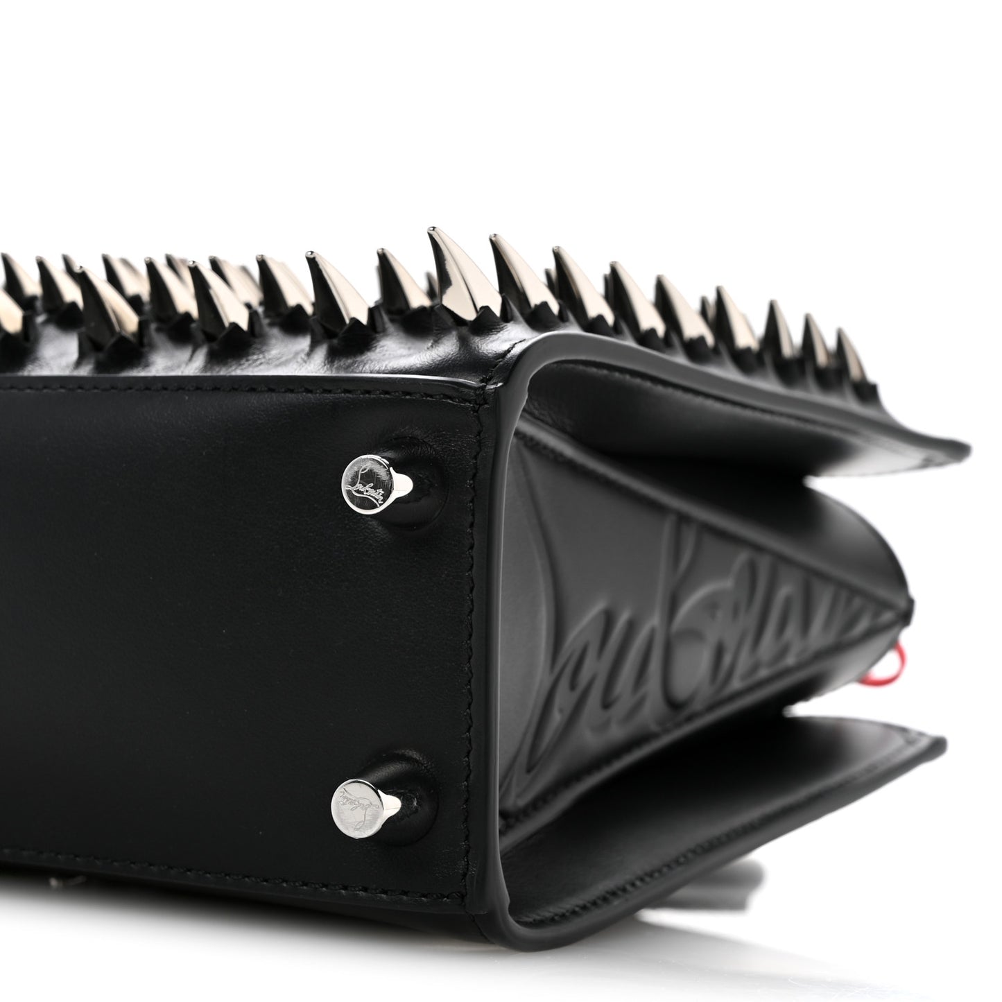 Calfskin Paris Spikes Claw Mini Paloma  Black Silver