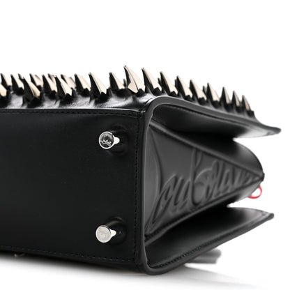 Christian Louboutin Calfskin Paris Spikes Claw Mini Paloma  Black Silver 10 of 11