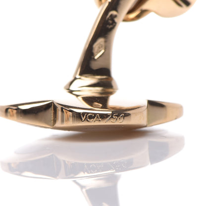 Van Cleef & Arpels 18K Yellow Gold Mother of Pearl Pure Alhambra Cufflinks 5 of 5