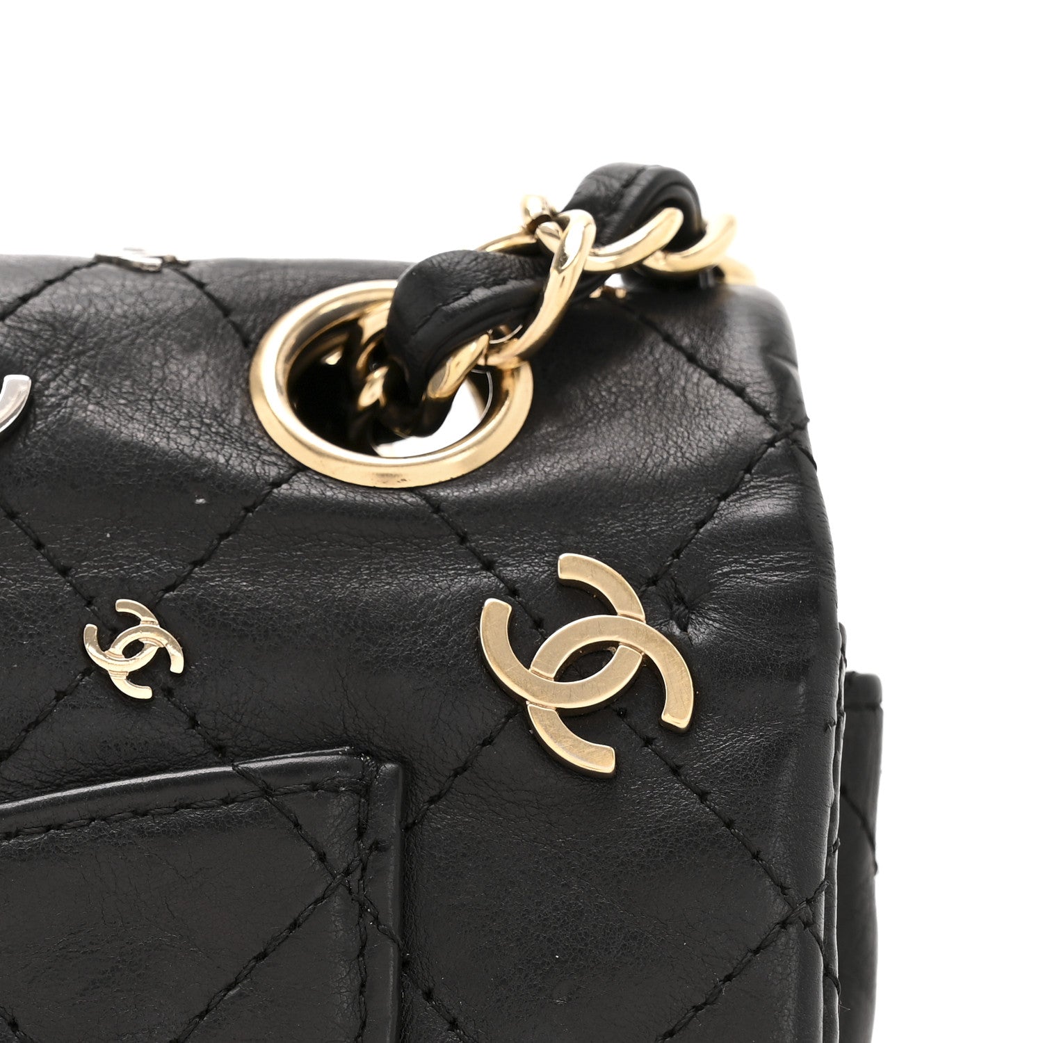 Chanel Calfskin CC Punk 2.55 Reissue 224 Flap Black 13 of 14