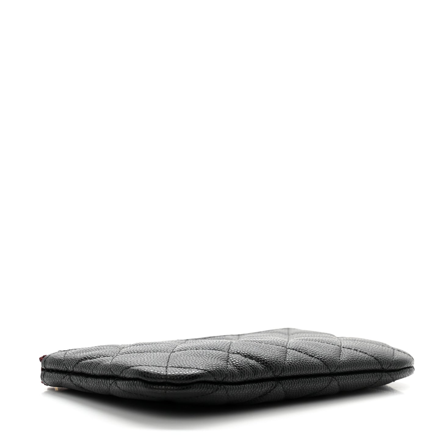 Caviar Quilted Small Cosmetic Case Black