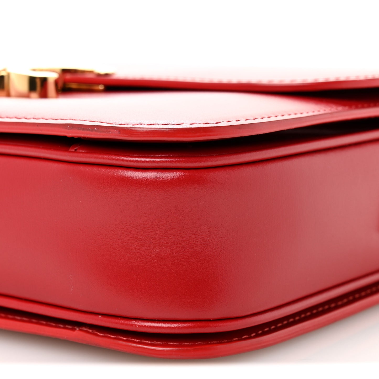 Shiny Calfskin Medium Triomphe Red Red