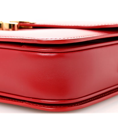 Celine Shiny Calfskin Medium Triomphe Red Red 10 of 11