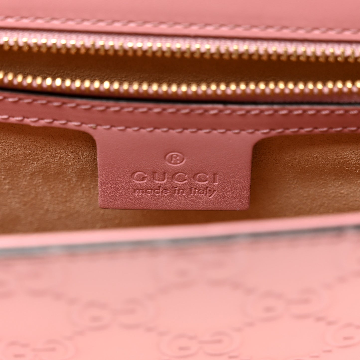 Guccissima Signature Medium Padlock Shoulder Bag Rose Baby Candy