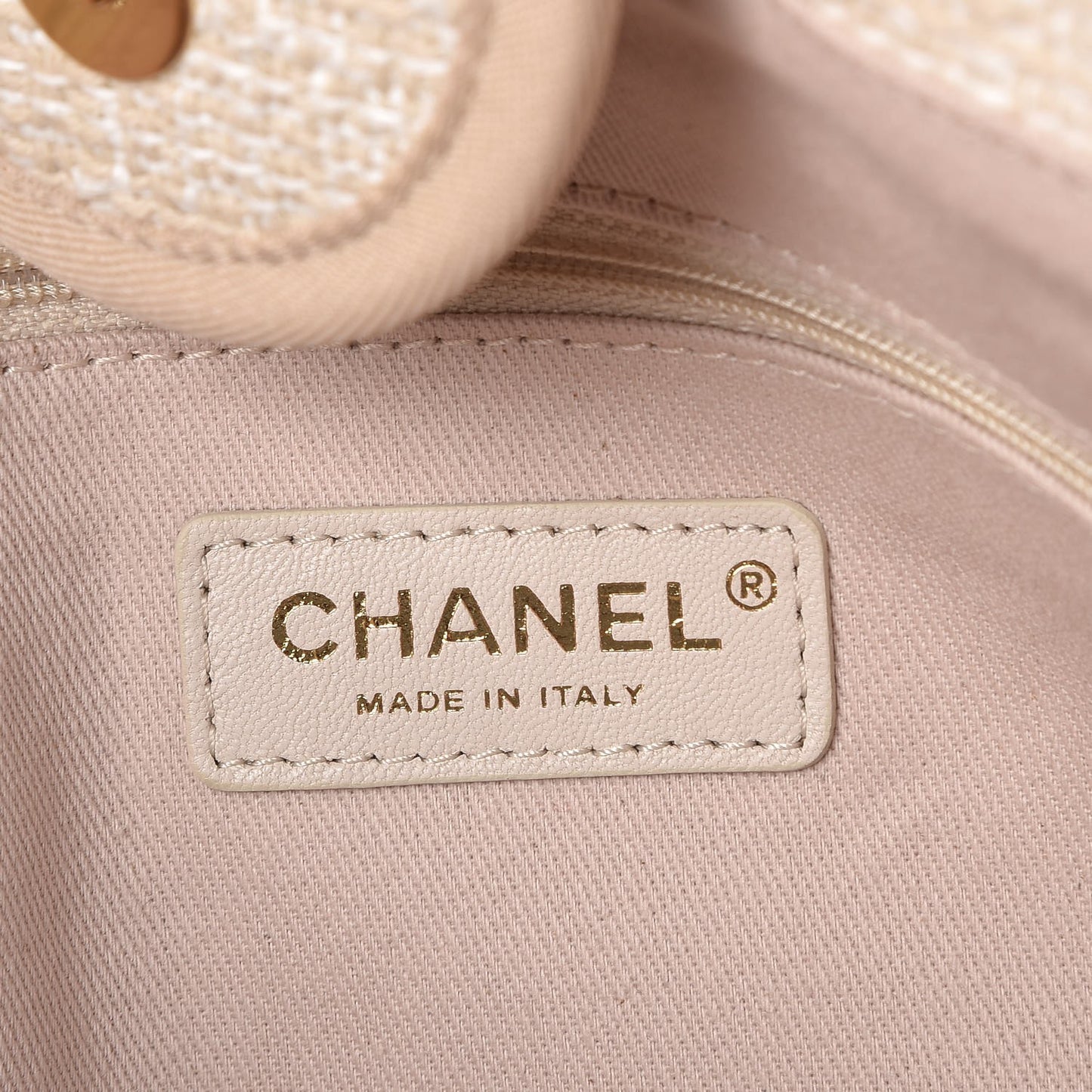 Canvas Large Deauville Tote Light Beige