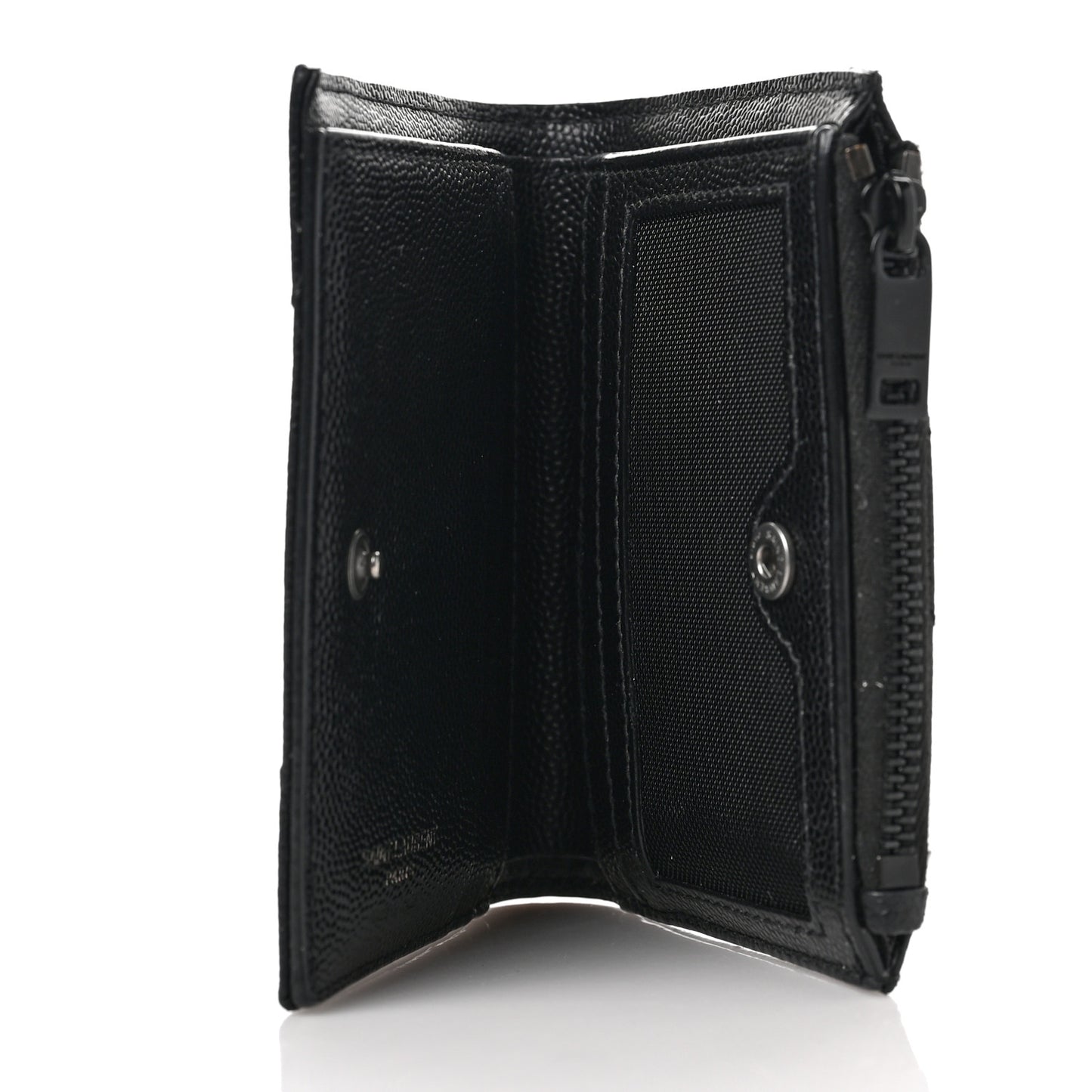 Grain De Poudre Matelasse Chevron Monogram Zipped Card Case Black