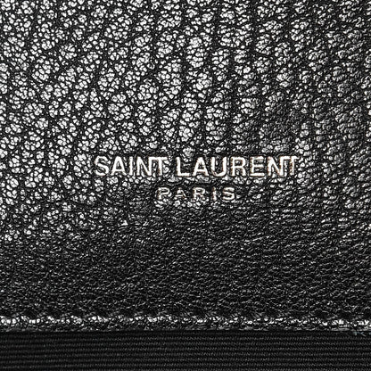 Saint Laurent Sheepskin Matelasse Chevron Monogram Large College Satchel Black 6 of 8
