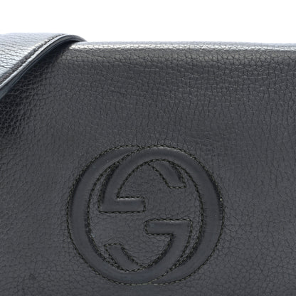 Gucci Pebbled Calfskin Soho Wallet On Chain Black 9 of 9