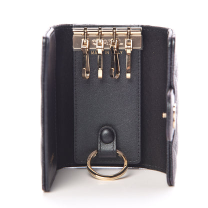 Chanel Iridescent Caviar Quilted Classic 4 Key Holder Wallet Black 5 of 10