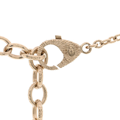 Chanel Pearl Crystal CC Long Necklace Gold White 5 of 5