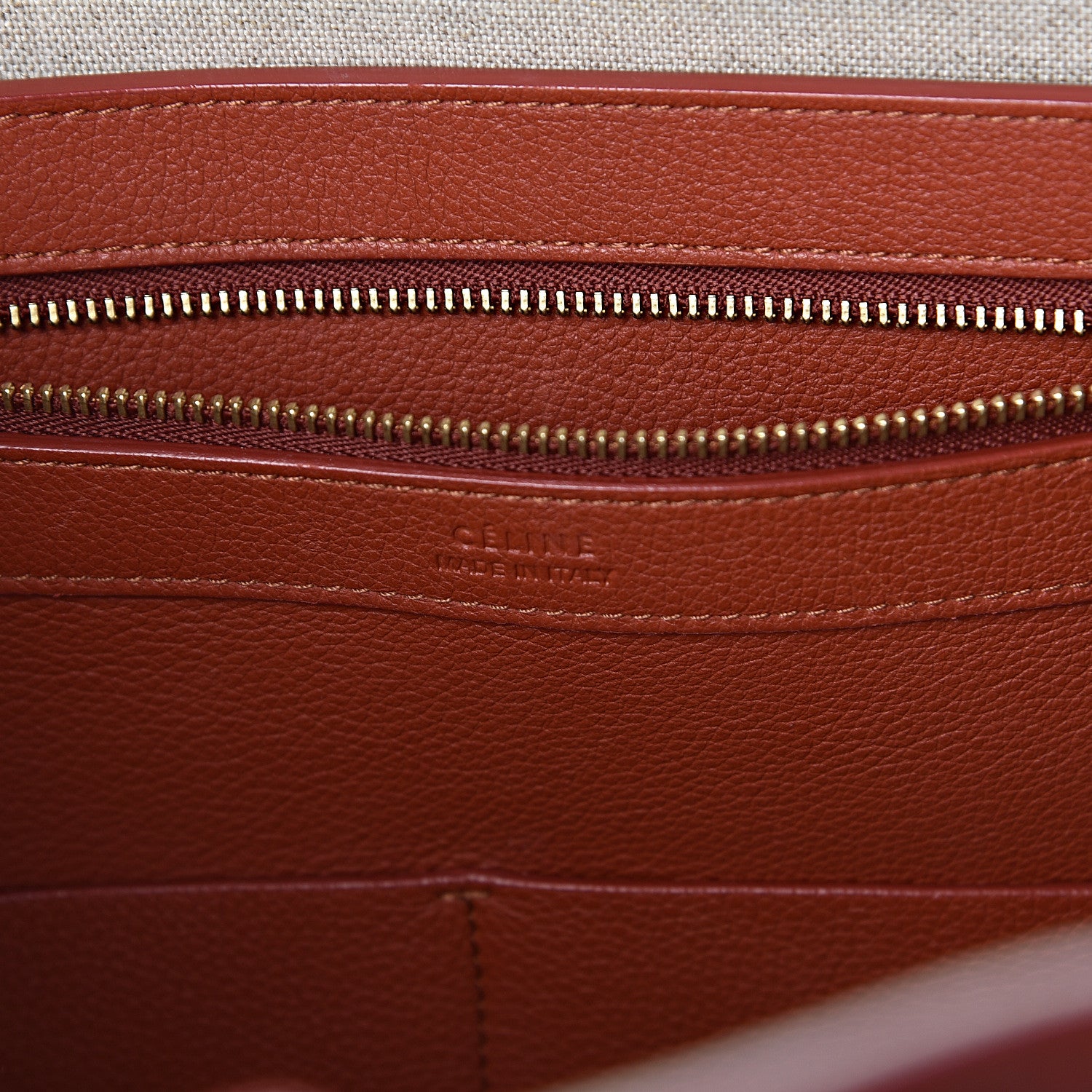 Celine Soft Grained Calfskin Medium Cabas Phantom Brick 7 of 11