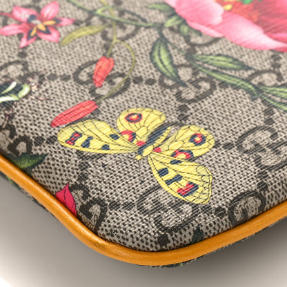 Gucci GG Supreme Monogram Flora Large Ophidia Pouch Clutch Beige Multicolor Crop 9 of 9