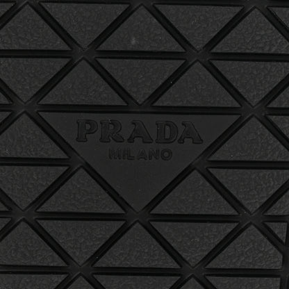 Prada Velvet Metal Triangle Logo Womens Double Buckle 20mm Slide Sandals 37.5 Bordeaux 7 of 10