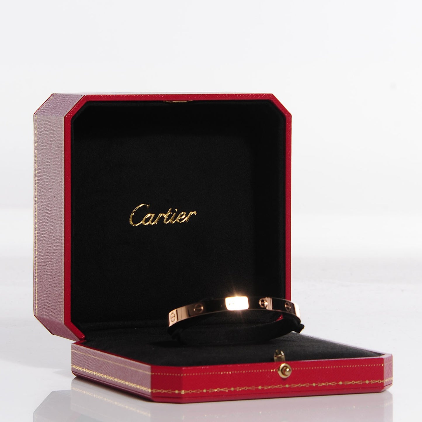 18K Pink Gold LOVE Cuff Bracelet 19