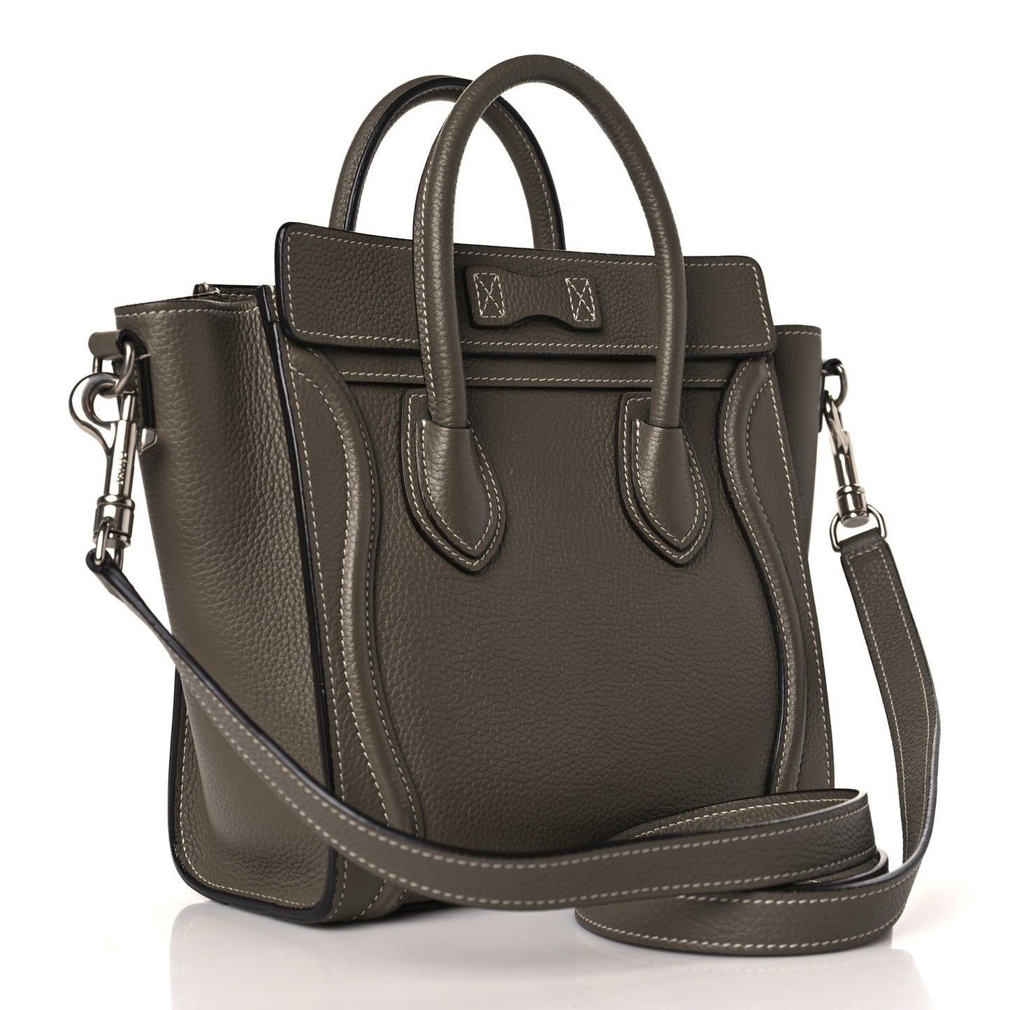 Drummed Calfskin Nano Luggage Souris
