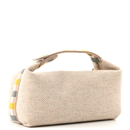 Hermes Wool Small Au Carre Bride-A-Brac Pouch Seigle 3 of 7