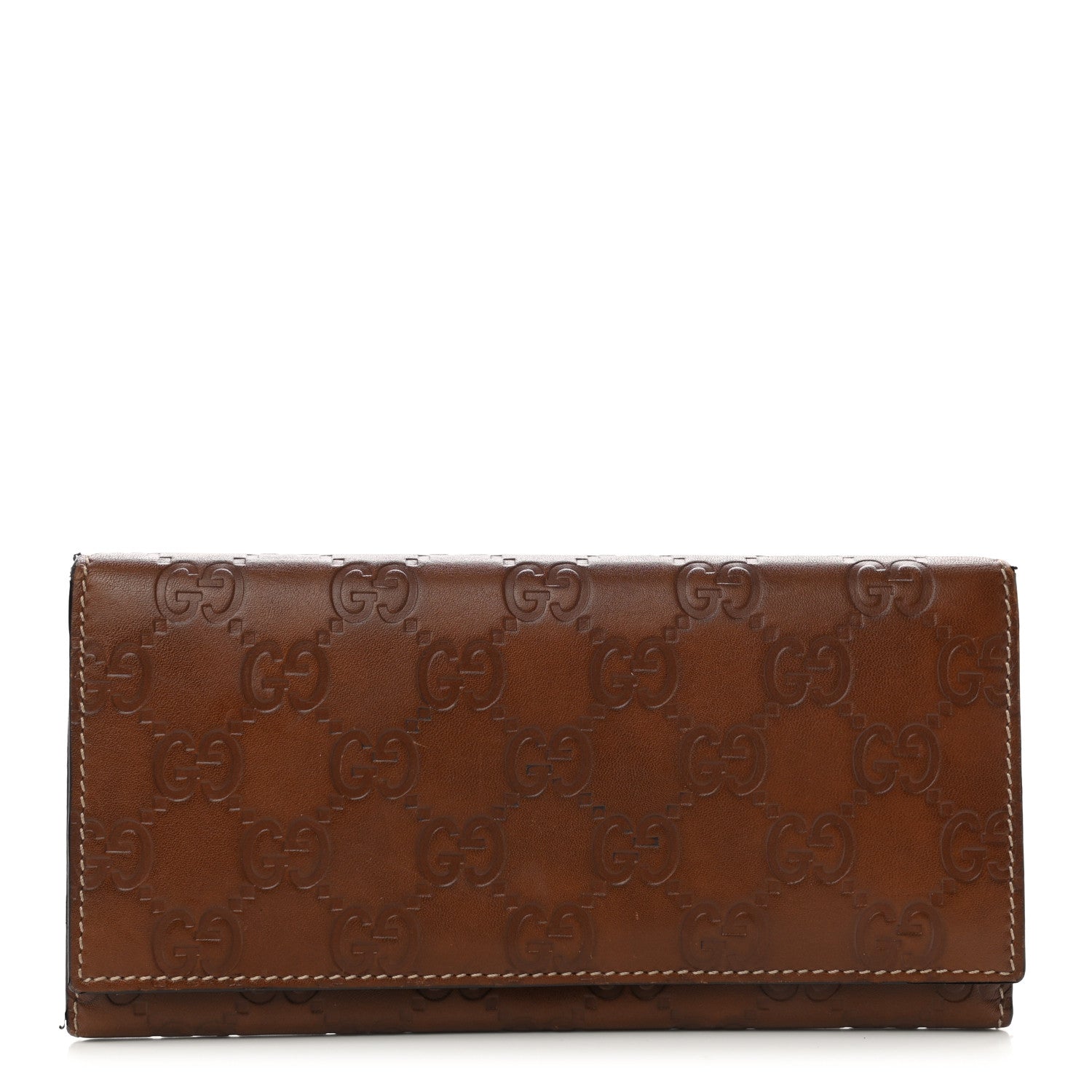 Gucci Guccissima Continental Flap Wallet Brown 1 of 12