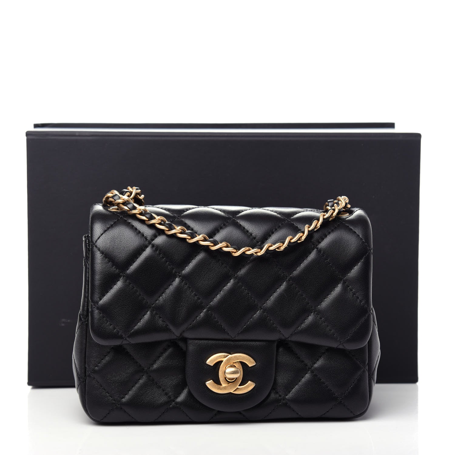 Chanel Lambskin Quilted Mini Pearl Crush Flap Black 11 of 11