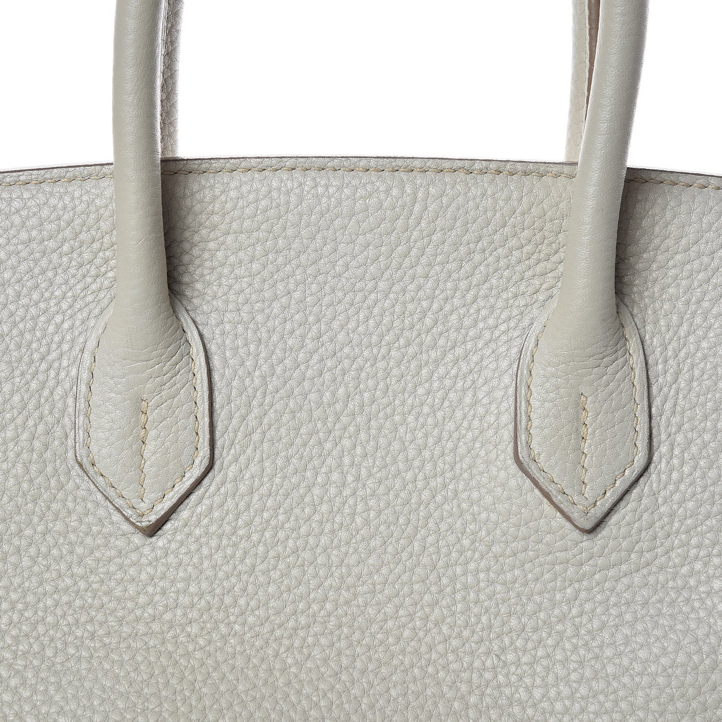 Taurillon Clemence Lizard Club Birkin 30 Gris Perle White Mykonos
