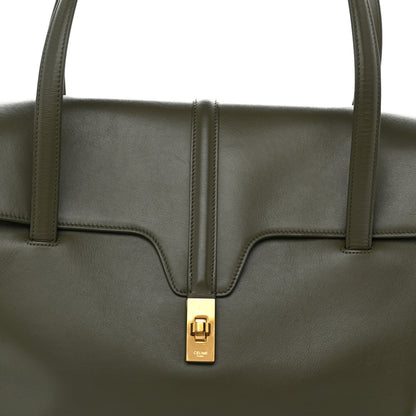Celine Calfskin Large Soft 16 Bag Dark Olive 7 of 11