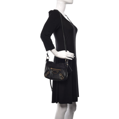 Balenciaga Chevre Gold Metallic Edge Hardware Hip Black 2 of 11