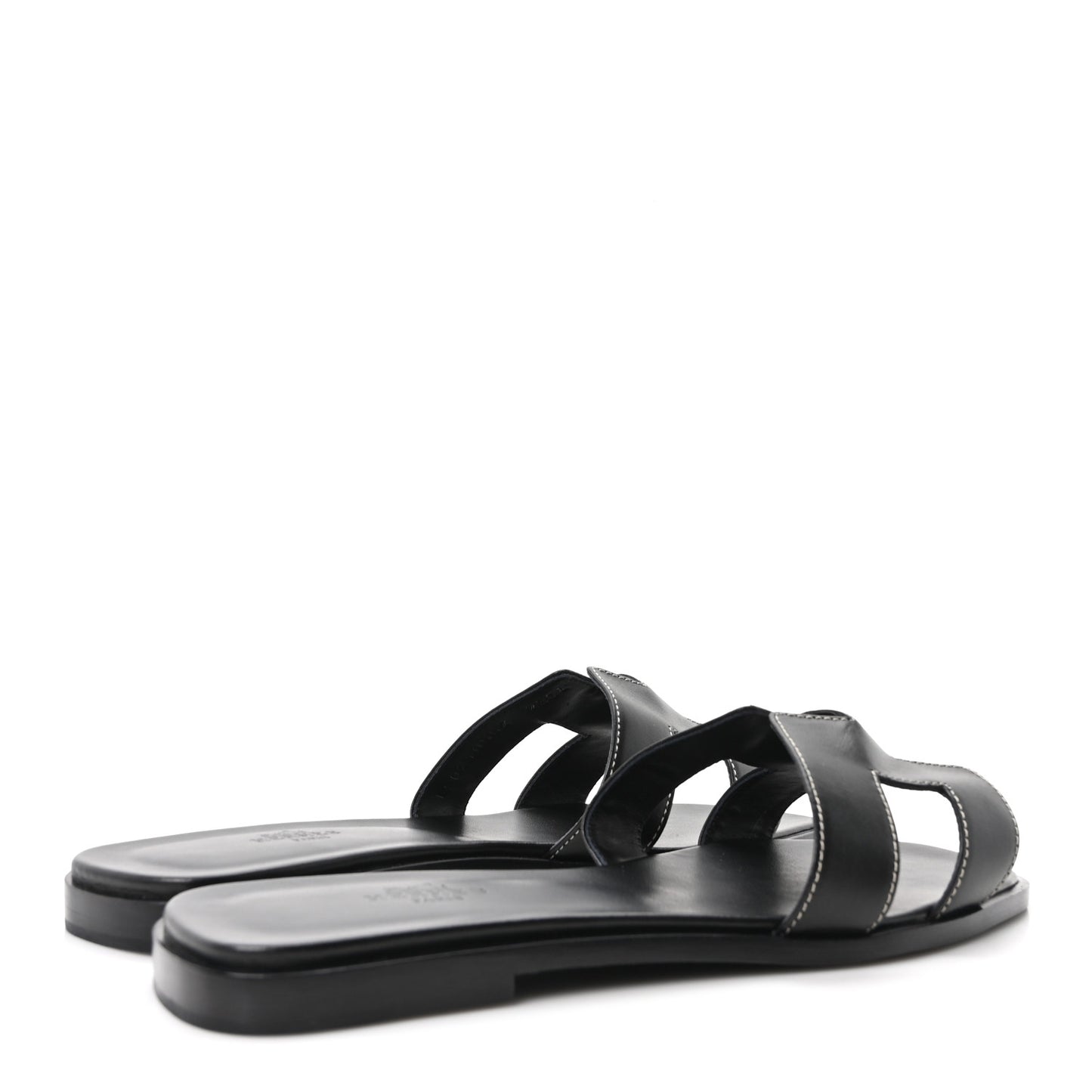 Box Calfskin Oran Sandals 39.5 Black