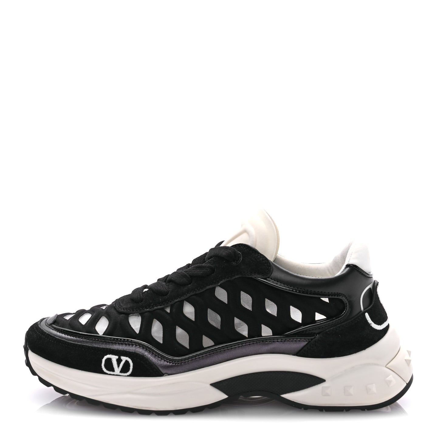 Suede Neoprene Mesh Womens Ready Go Runner Sneakers 35.5 Black