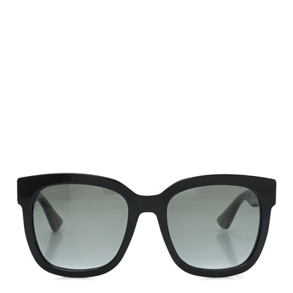 Gucci Acetate Square Frame Web Glitter Sunglasses GG0034S Black Green 2 of 7
