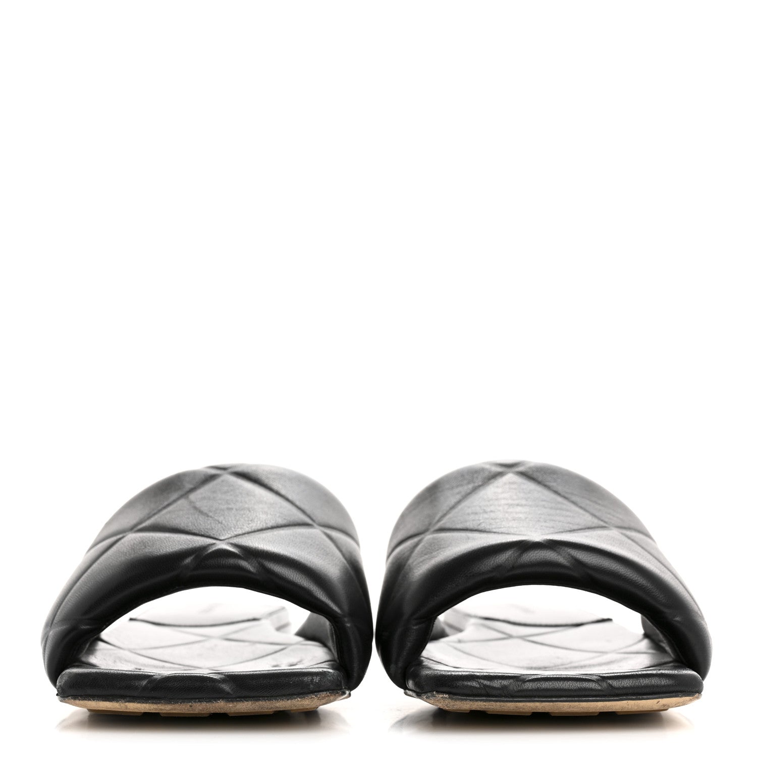 Bottega Veneta Nappa Quilted Rubber Lido Flat Sandals 40 Black 3 of 11