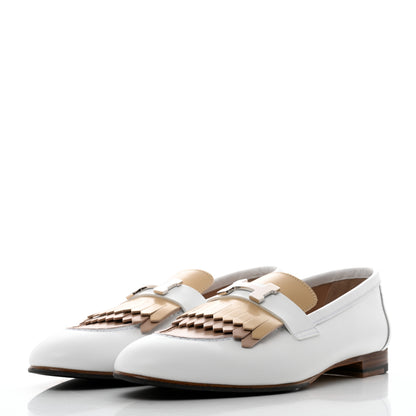 Hermes Calfskin Womens Royal Loafers 40 Multicolor White 3 of 8