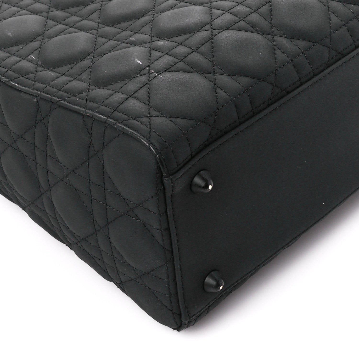 Christian Dior Ultra Matte Calfskin Cannage Large Lady Dior Black 9 of 12