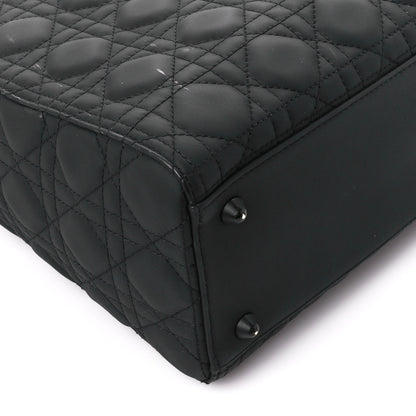Christian Dior Ultra Matte Calfskin Cannage Large Lady Dior Black 9 of 12