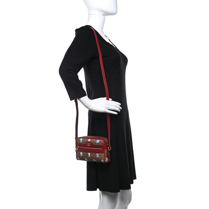 Gucci X DORAEMON Mini Vintage GG Supreme Monogram Camera Bag Beige Cherry Red 2 of 9