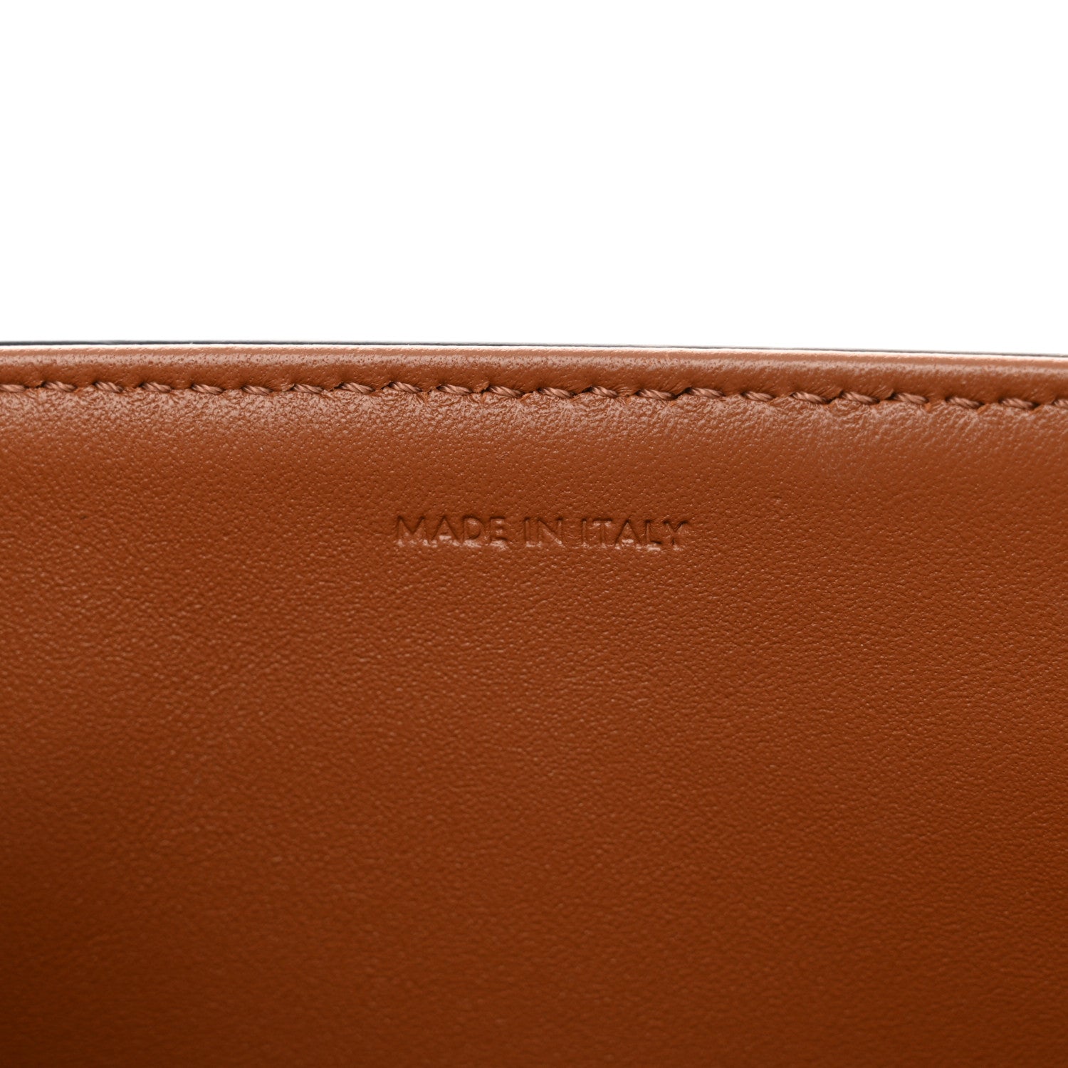 Celine Triomphe Canvas Calfskin Medium Triomphe Bag Tan 7 of 12