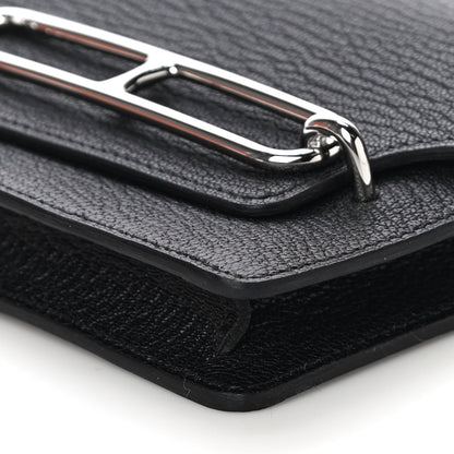 Hermes Chevre Mysore Roulis Slim Wallet Black 11 of 12