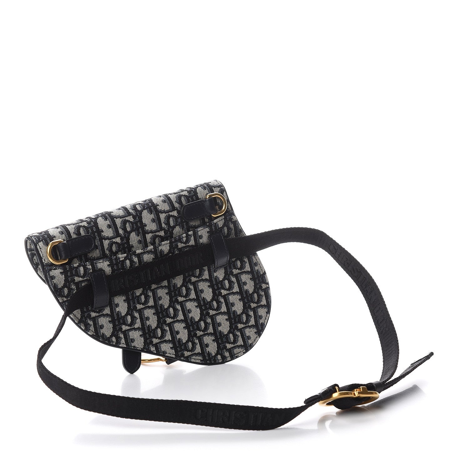 Christian Dior Oblique Saddle Belt Bag Blue 2 of 7