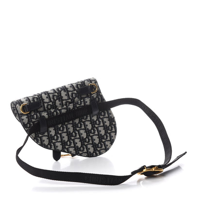 Christian Dior Oblique Saddle Belt Bag Blue 2 of 7