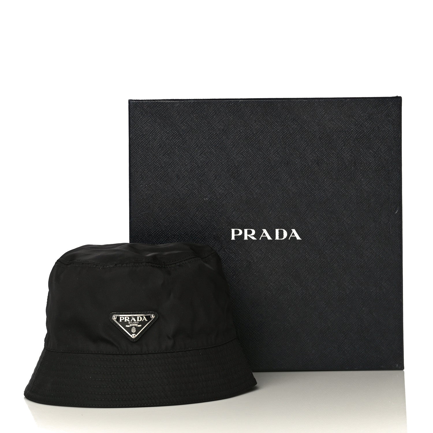 Prada Nylon Bucket Hat M Black 7 of 7