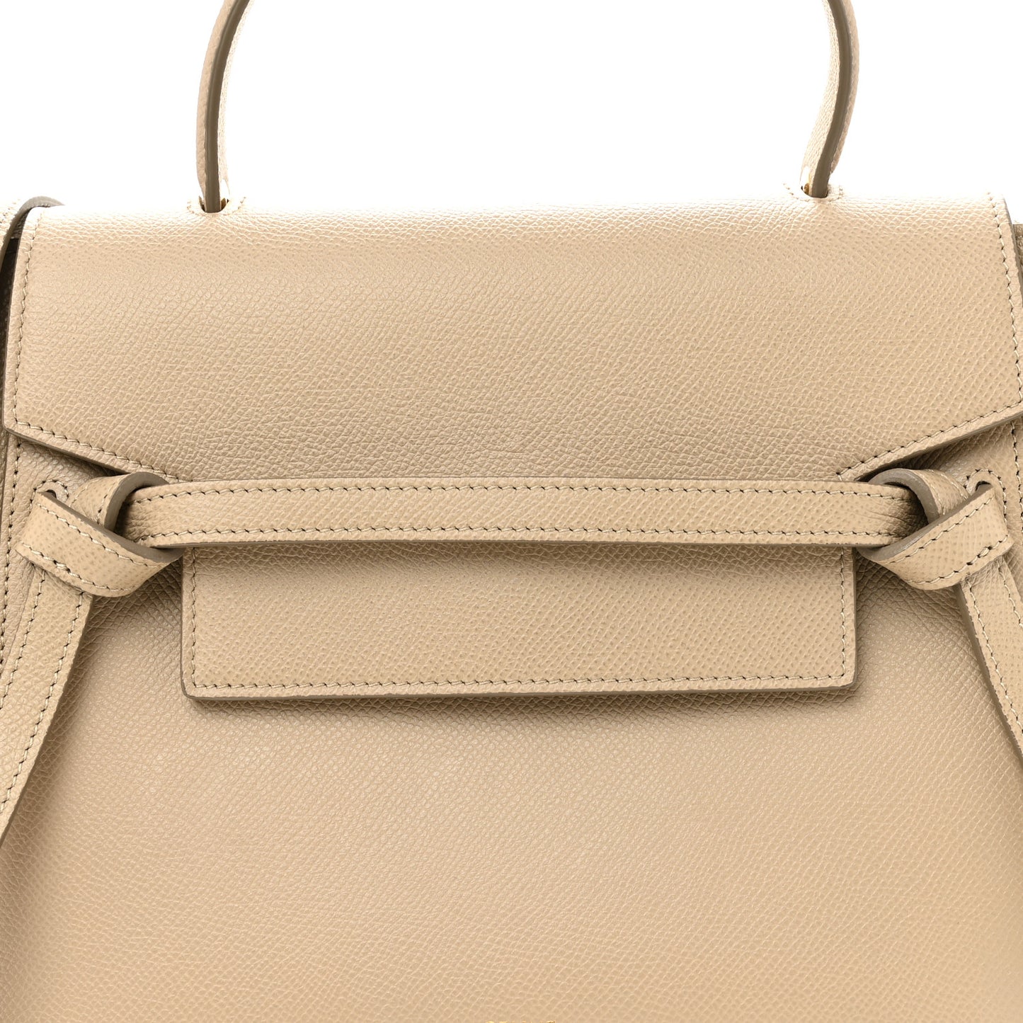 Grained Calfskin Micro Belt Bag Light Taupe
