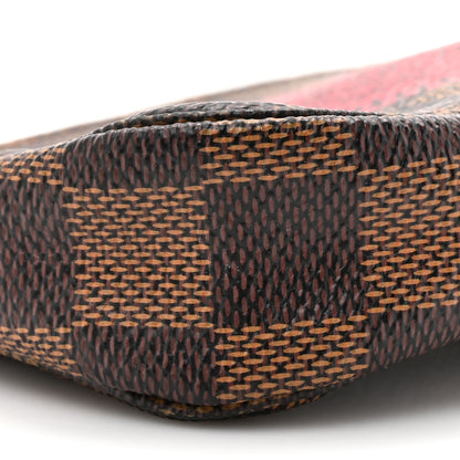 Louis Vuitton Damier Ebene Complice Trunks and Bags Mini Pochette Accessories Red 10 of 10