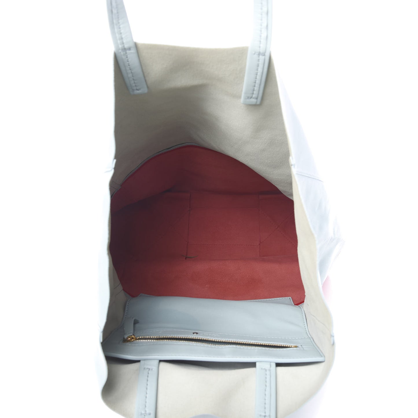 Lambskin Vertical Bi-Cabas Glacier Red