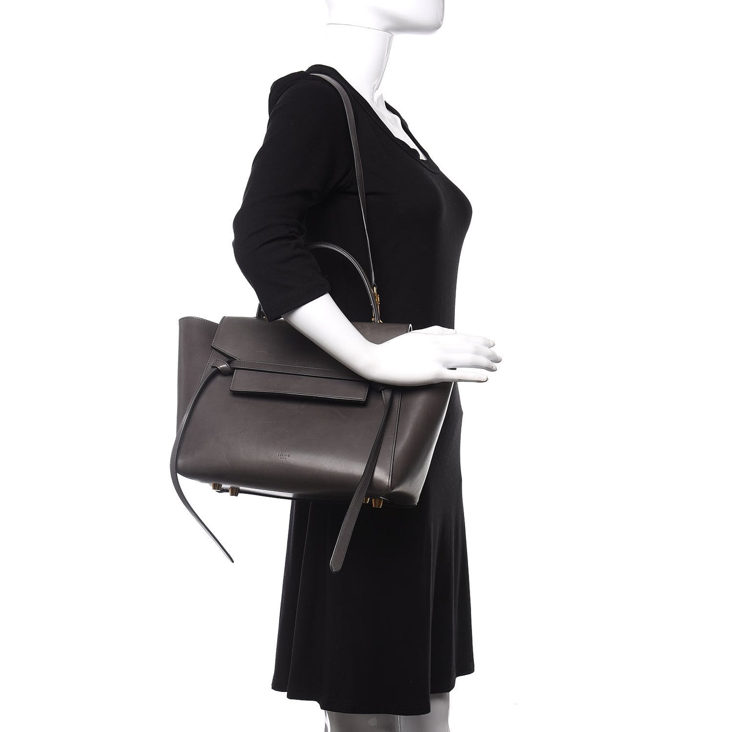 Smooth Calfskin Mini Belt Bag Grey