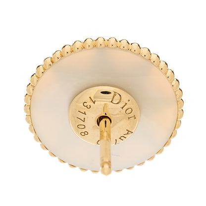 Christian Dior 18K Yellow Gold Diamond Mother of Pearl Medium Rose Des Vents Single Earring 4 of 6